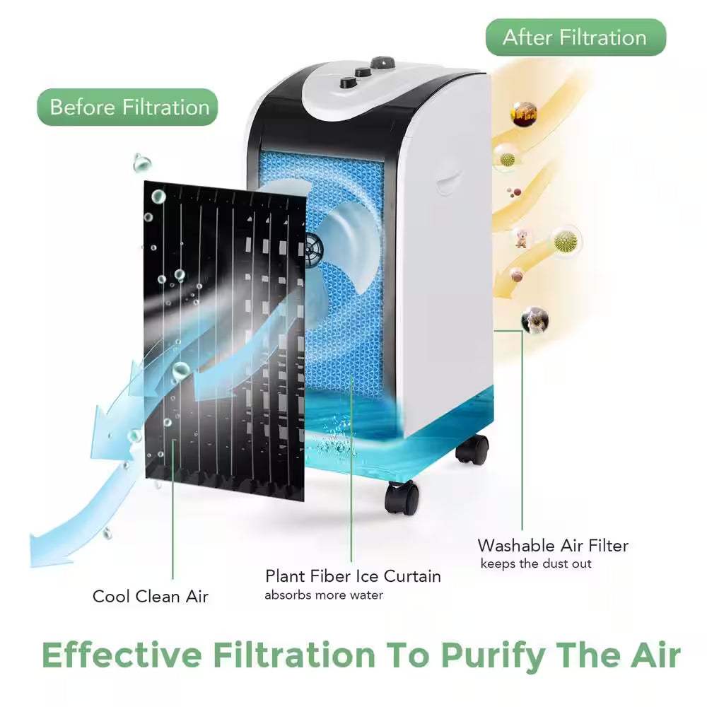 Evaporative Air Cooler Portable Cooling Fan Humidifier Home Office