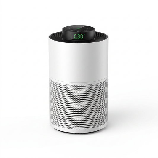 Air Purifiers for Home Large Room up to 3600 Ft² with PM 2.5 Air Laser Sensor, HEPA 3-In-1 Air Filter Filters Airborne Particles, Sleep Mode for Allergies, Pet Hair in Bedroom, MR7566-WF, White — Studio Shot