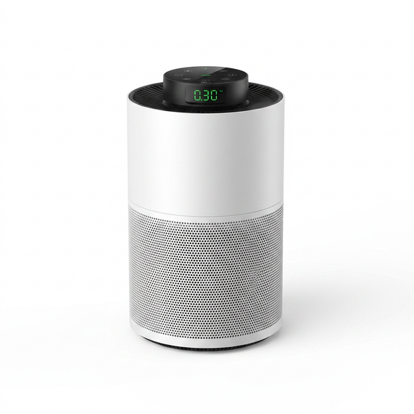 Air Purifiers for Home Large Room up to 3600 Ft² with PM 2.5 Air Laser Sensor, HEPA 3-In-1 Air Filter Filters Airborne Particles, Sleep Mode for Allergies, Pet Hair in Bedroom, MR7566-WF, White — Studio Shot