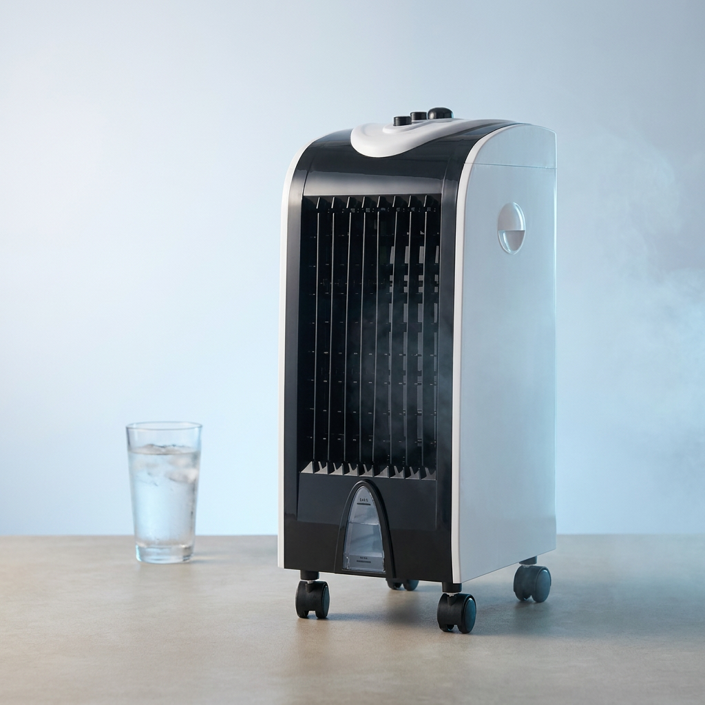 Evaporative Air Cooler Portable Cooling Fan Humidifier Home Office — Studio Shot