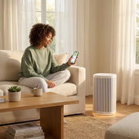 The Air Purifier 3-In-1, Ultra-Quiet, Medical Grade, True HEPA Filter, AHAM Verifide, up to 975 Sq Ft, in White — Lifestyle
