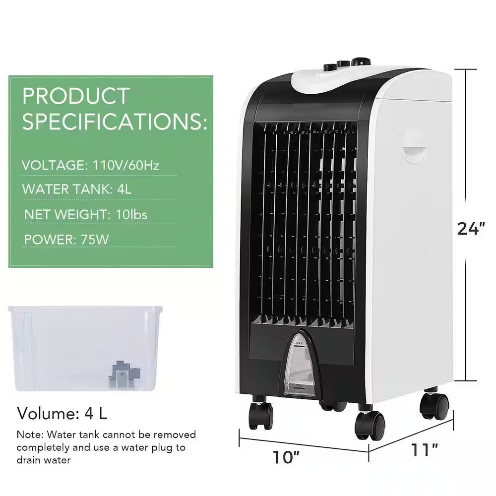 Evaporative Air Cooler Portable Cooling Fan Humidifier Home Office