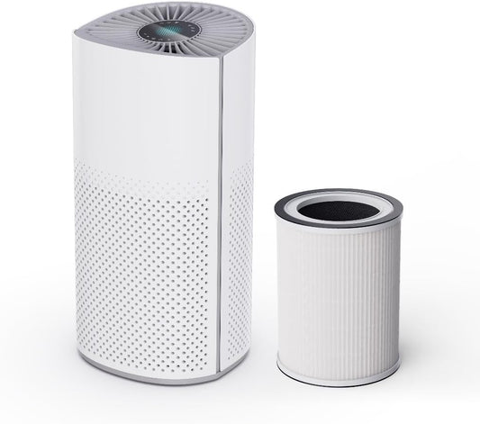 Air Purifiers for Home Bedroom Large Room up to 1500 Ft² - Smart Wifi & Voice Control True HEPA Air Purifier for Home Smoke, Dust, Pet Dander, Pollen, Sleep Mode Air Quality Light - Kery Plu