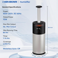 Ultrasonic Cool Mist Humidifier Built for Whole House Coverage, 16L Capacity, 2000 Sq Ft, Bedroom Safe